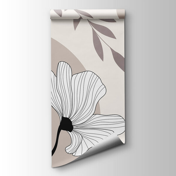 Delicate floral line design artwork