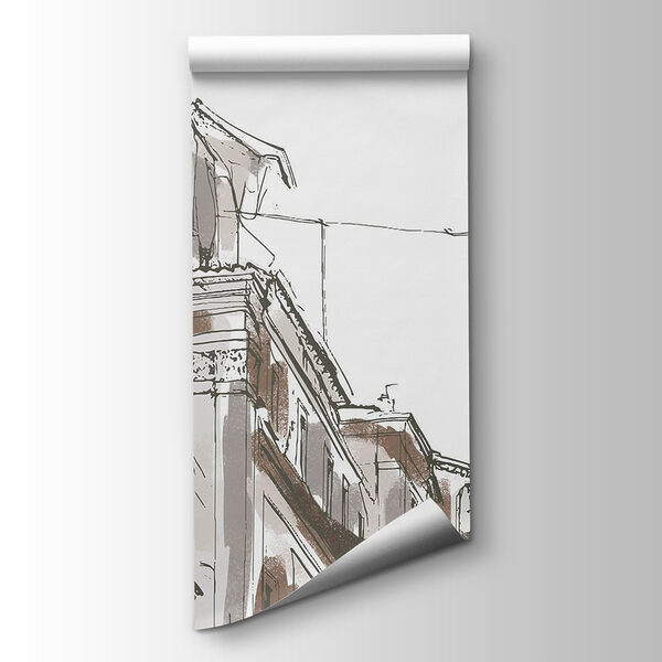 Drawing of a building with bells Drawing of a building with bells