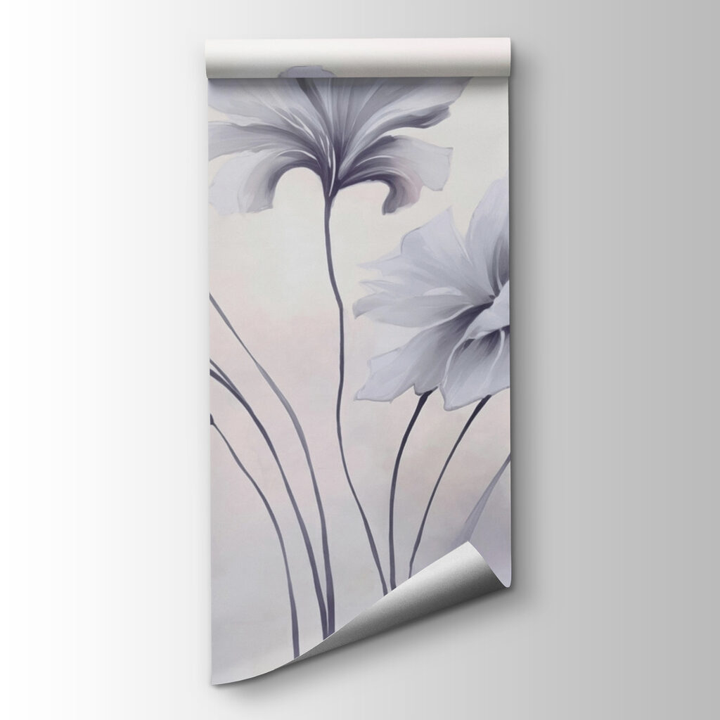 Painting of flowers on a white background