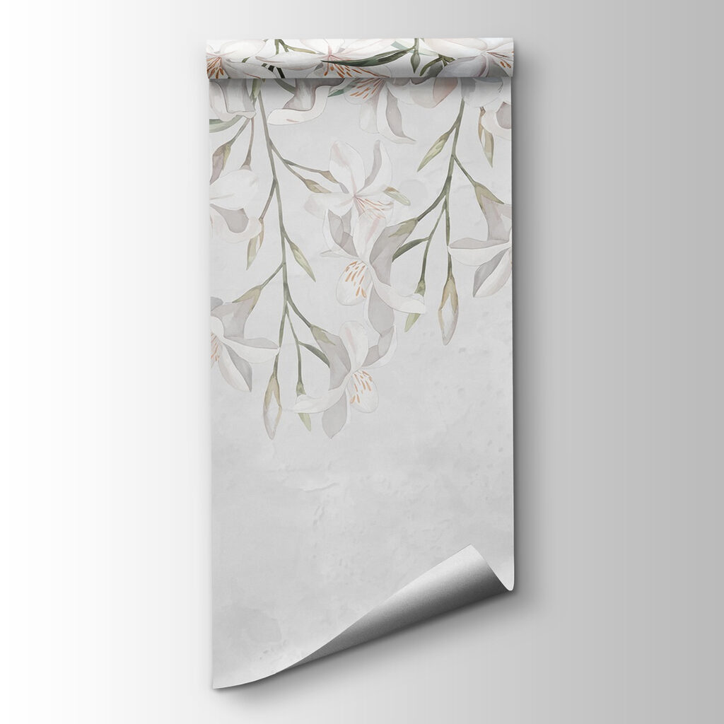 White flowers on a white background