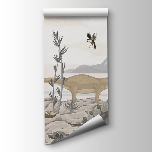 Group of dinosaurs in a desert Group of dinosaurs in a desert