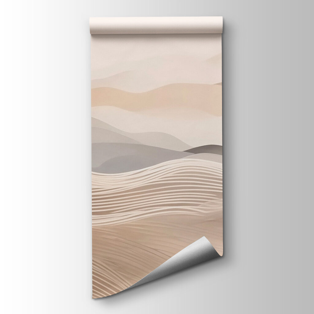 Landscape of hills with white and brown waves Landscape of hills with white and brown waves