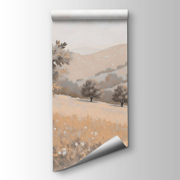 Landscape with trees and hills Landscape with trees and hills