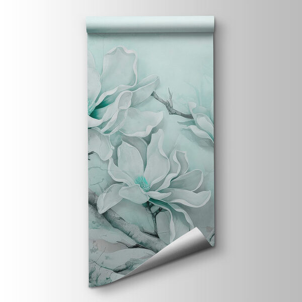 Painting of white flowers on a branch Painting of white flowers on a branch