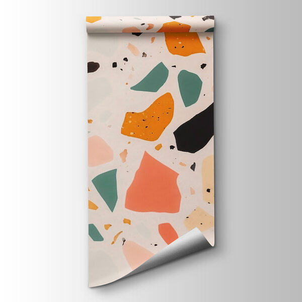 Textured surface with colorful fragments Textured surface with colorful fragments