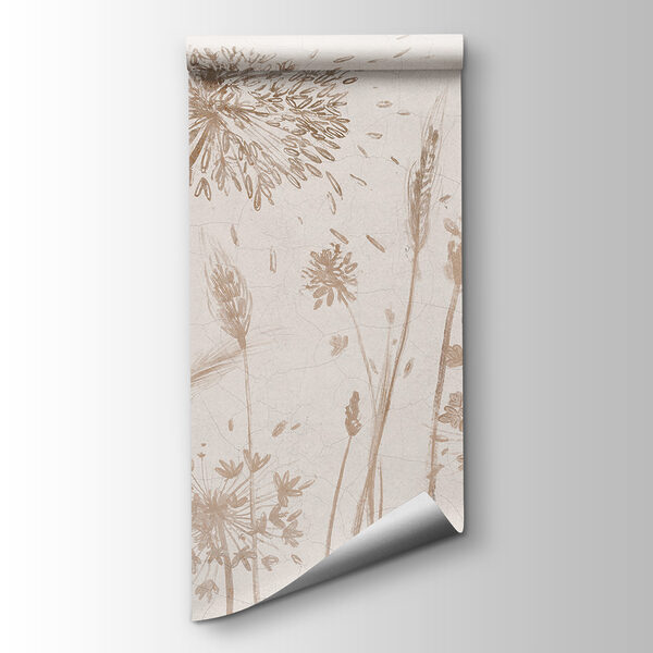 Drawing of dandelions and wheat