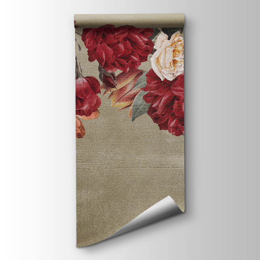 Group of flowers on a grey background Group of flowers on a grey background