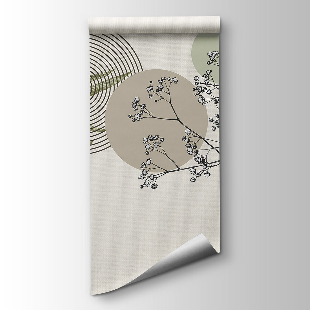 Botanical design with abstract elements