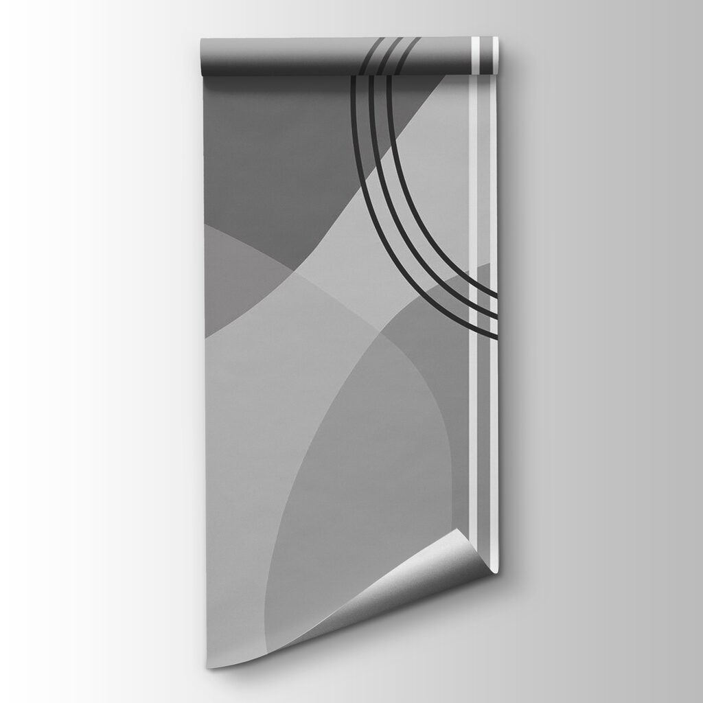 Grey and white background with circles and lines