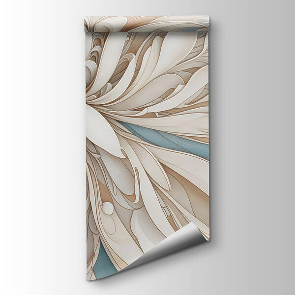 White and blue swirls