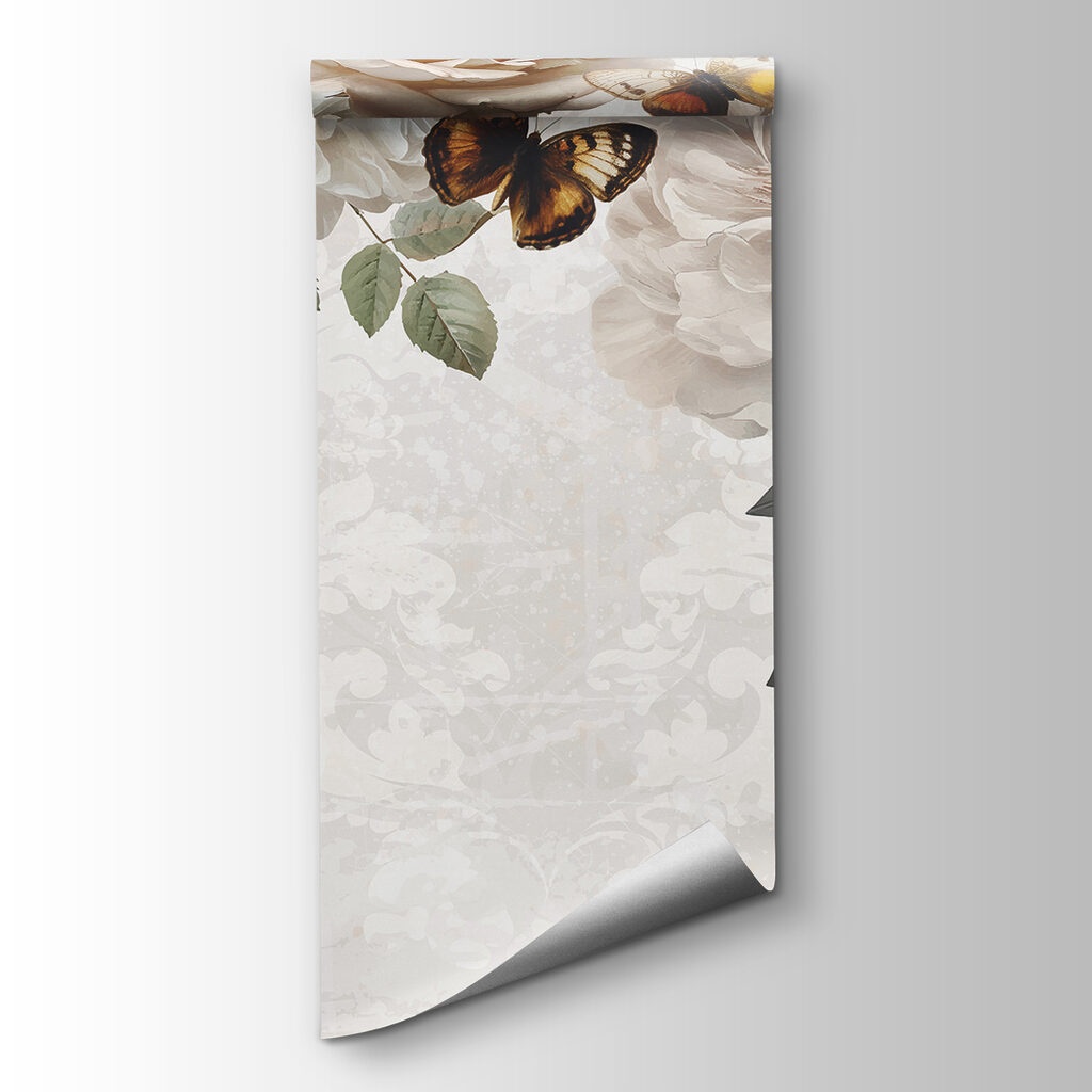 Group of flowers with butterflies Group of flowers with butterflies