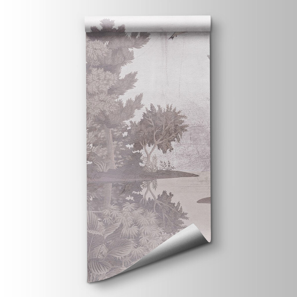 Birds flying over trees