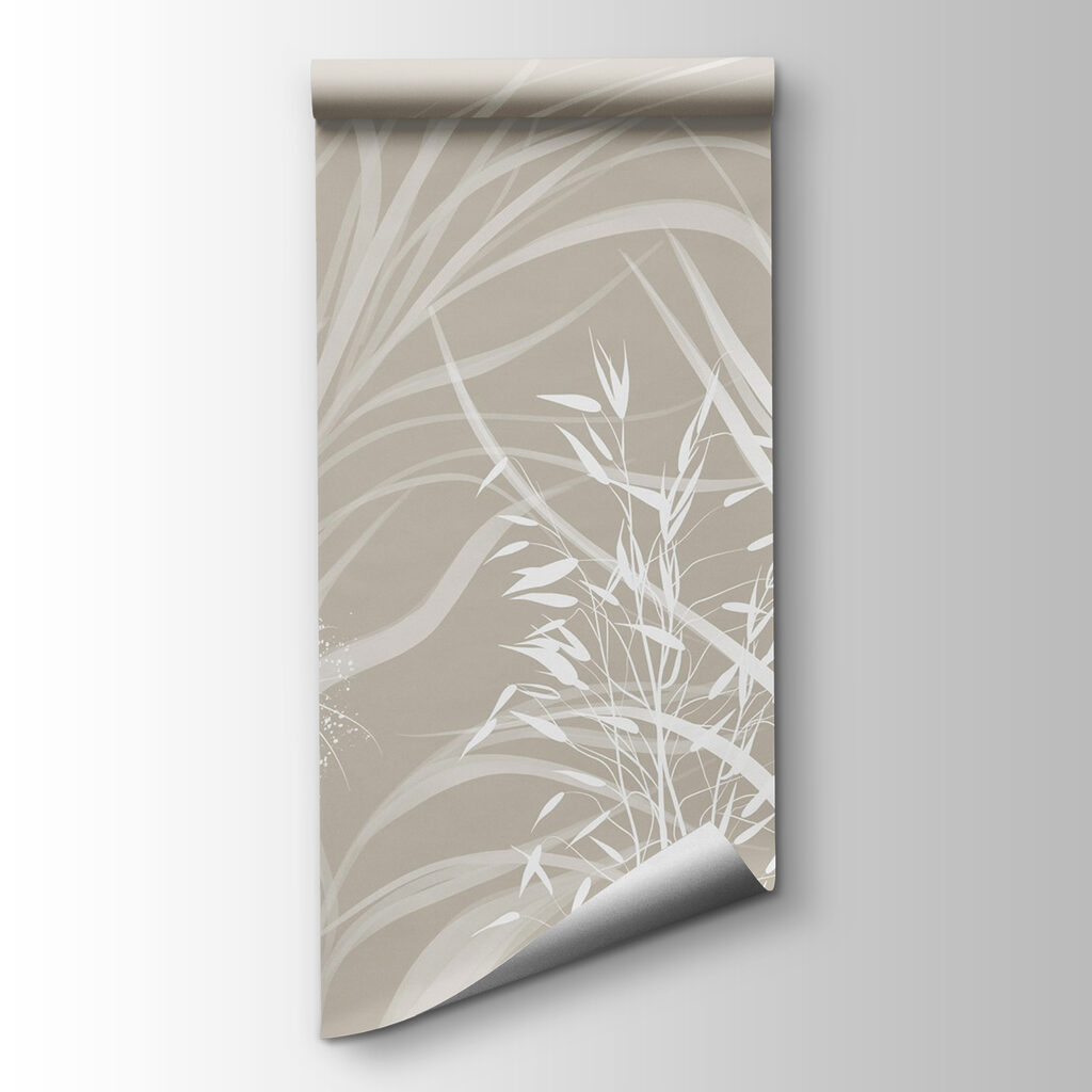 White floral design on a grey background White floral design on a grey background