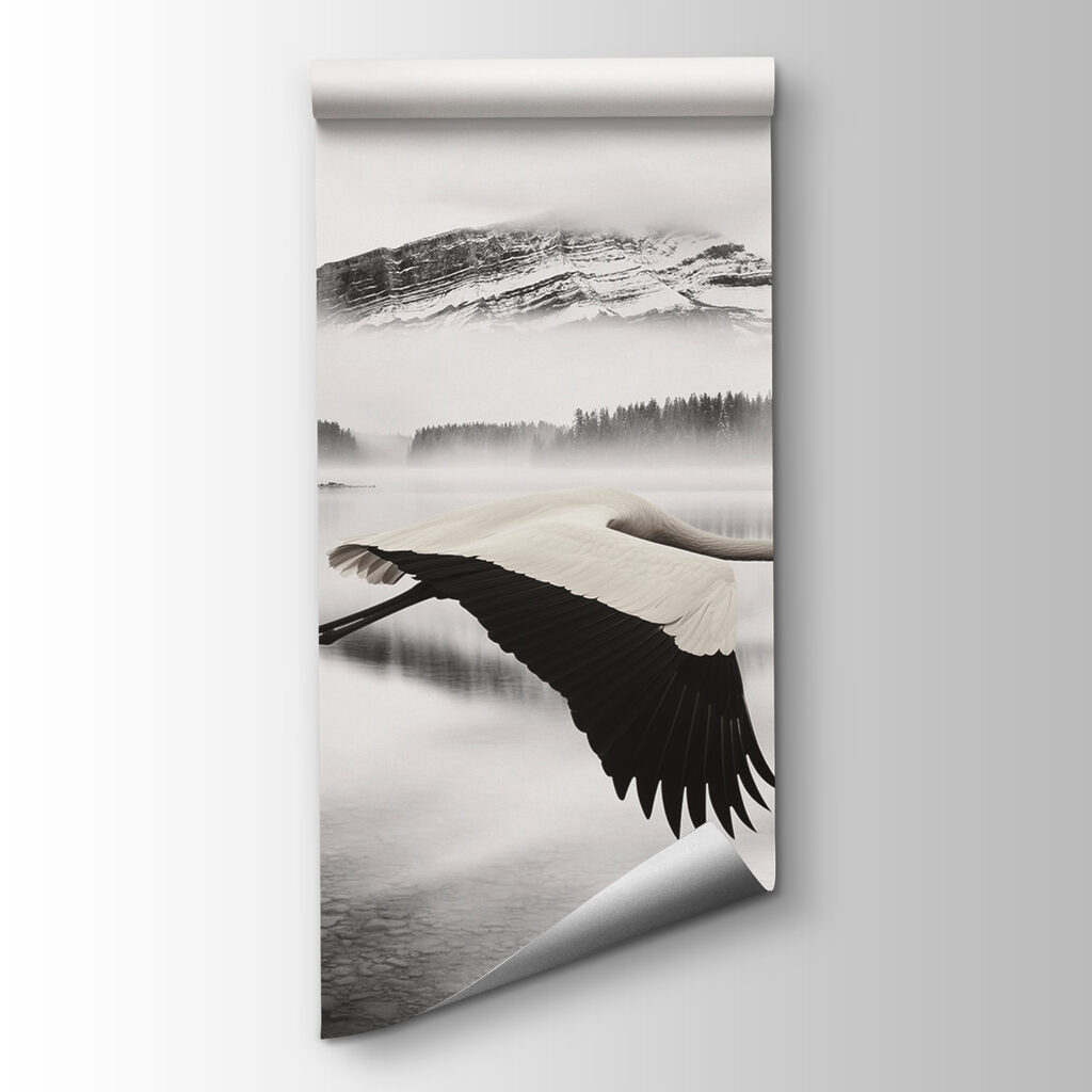 Bird flying over water Bird flying over water