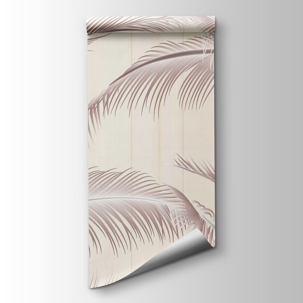 Elegant palm leaves against a light background