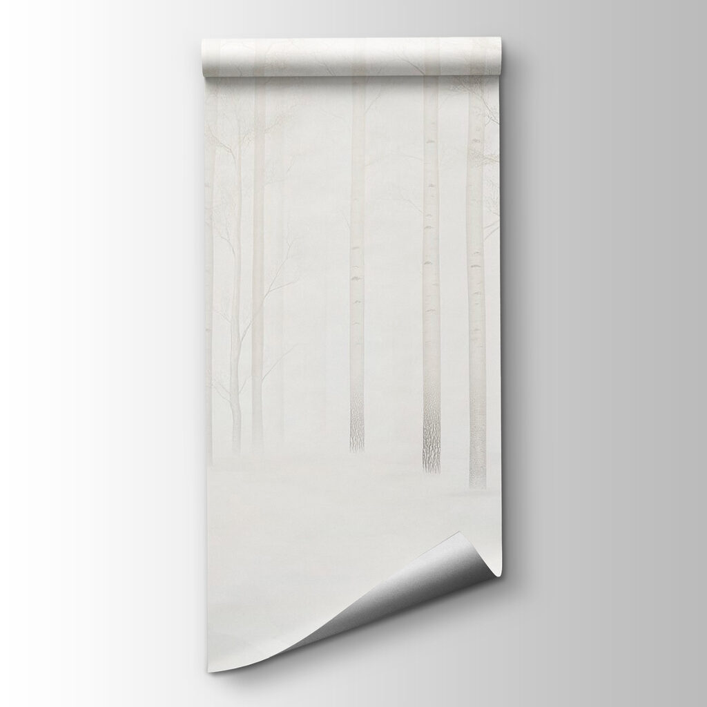 Group of trees in a snowy forest Group of trees in a snowy forest