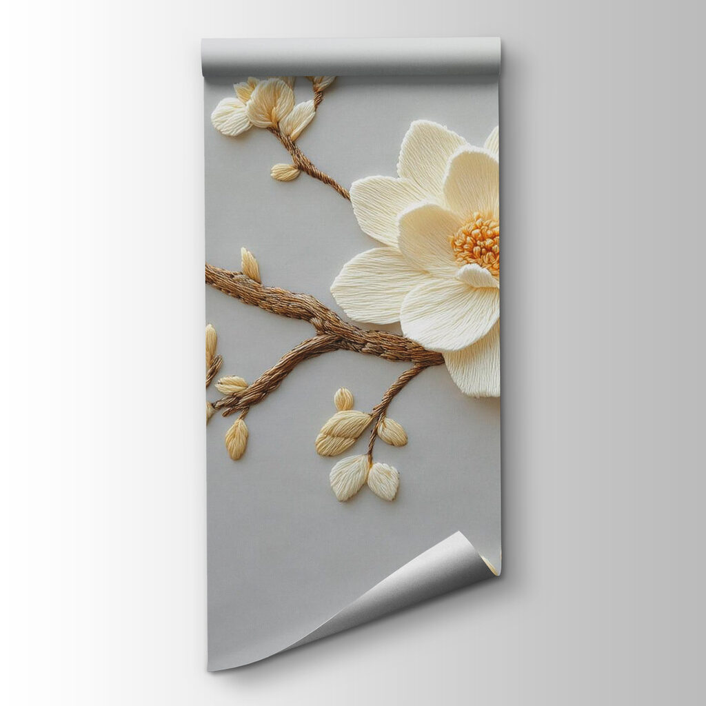 Bird on a branch with flowers Bird on a branch with flowers