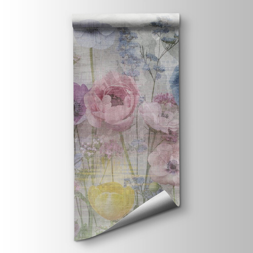 Group of flowers on a white background