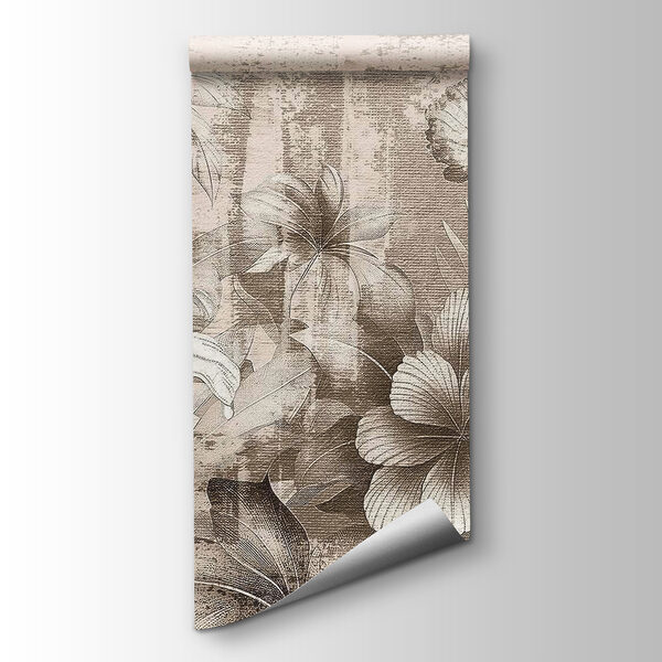 Delicate floral sketch in soft tones