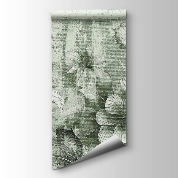 Delicate flora on textured backdrop