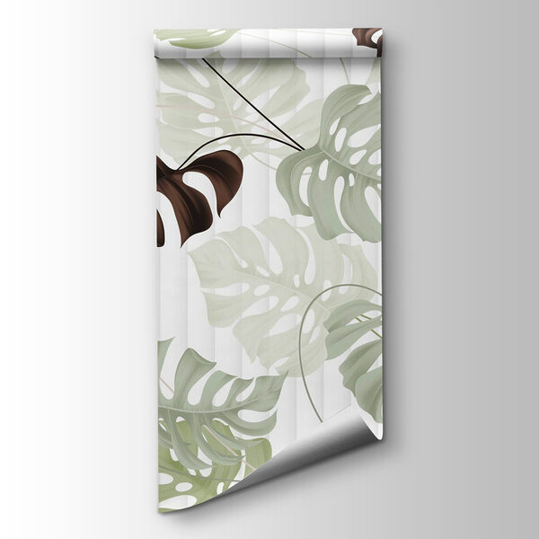 Pattern of leaves on a white background