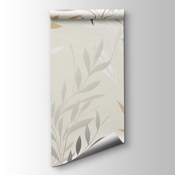 Pattern of leaves on a white background