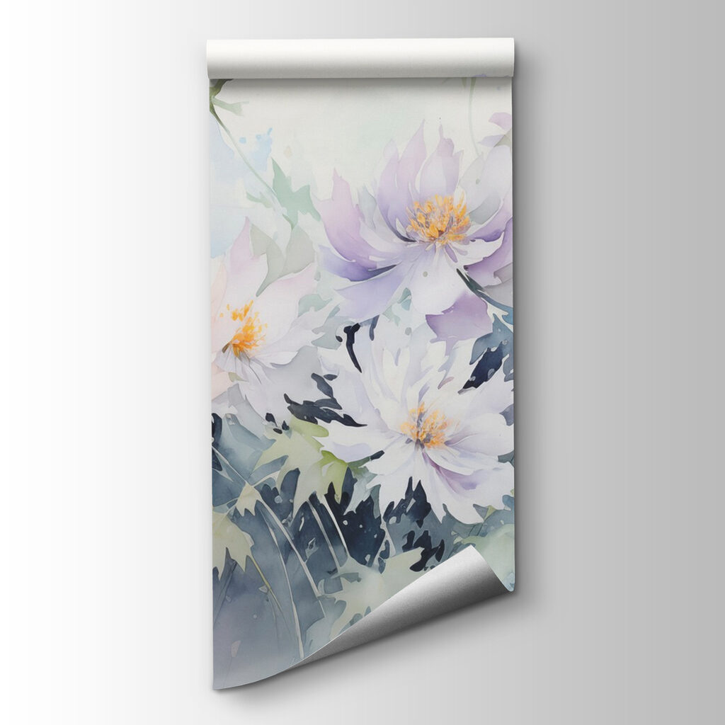 Painting of flowers on a white background