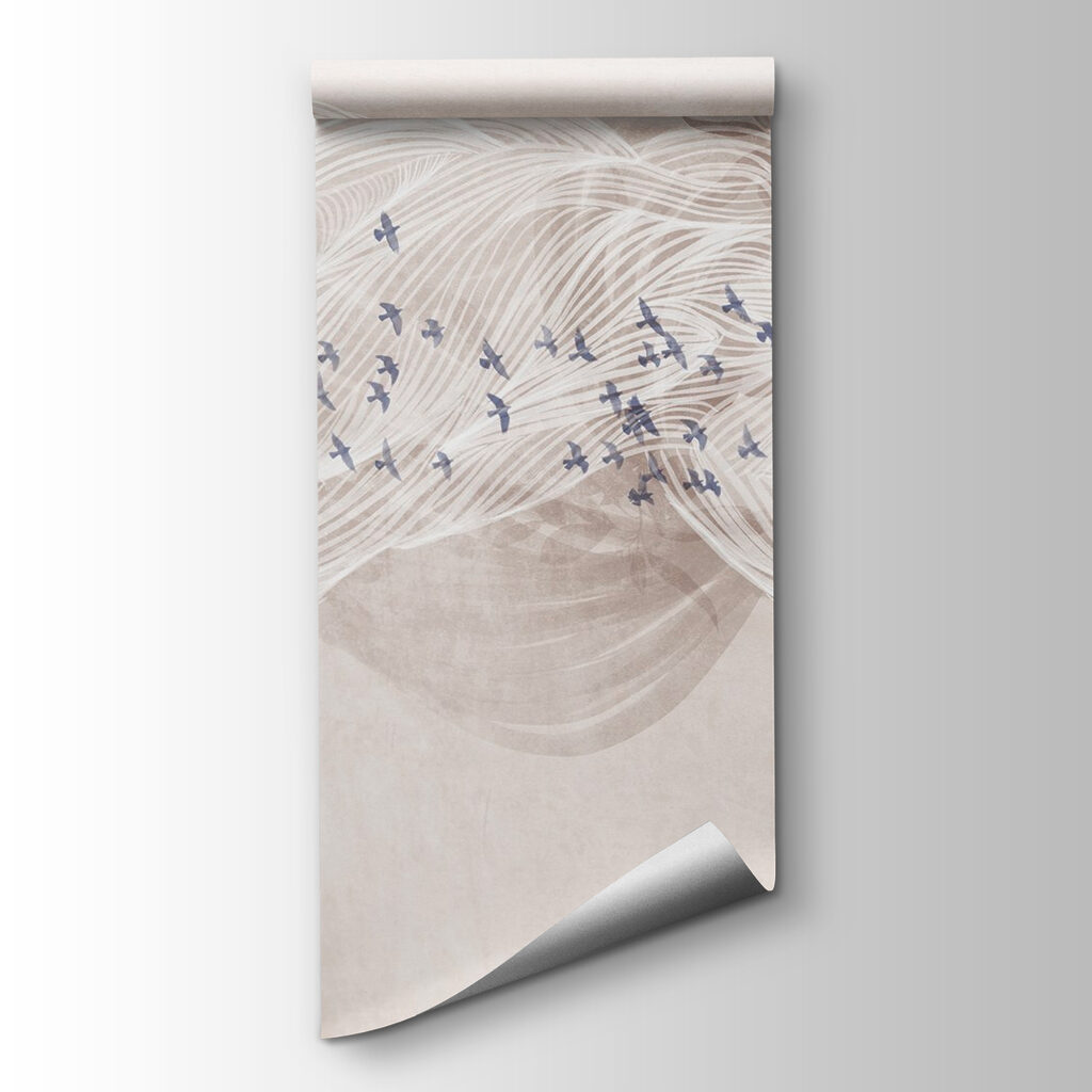 White and blue birds flying in the sky White and blue birds flying in the sky