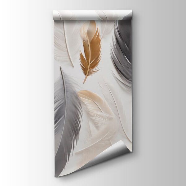 Group of feathers on a white surface