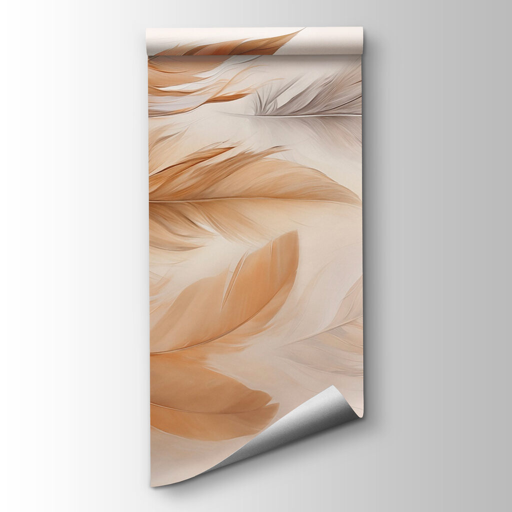 Group of feathers in different colors