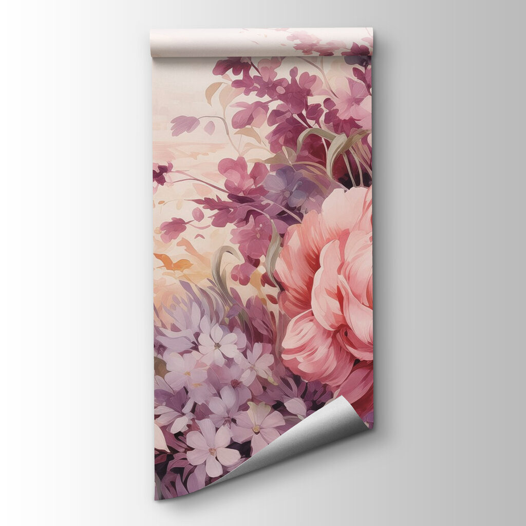 Painting of flowers and leaves