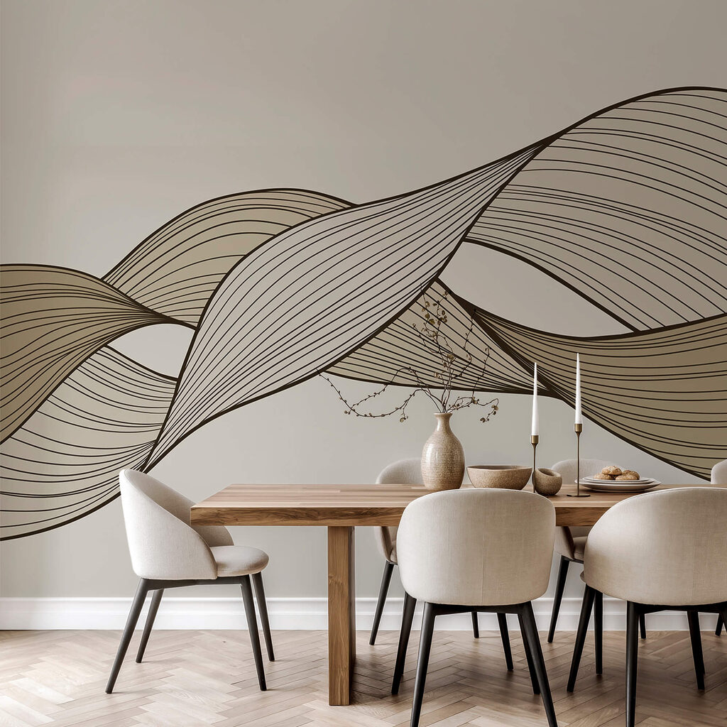 Brown and black wavy lines