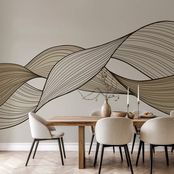 Brown and black wavy lines