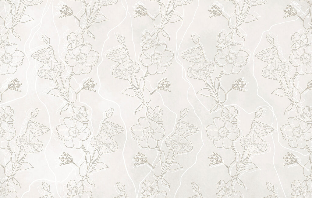 White and brown floral pattern