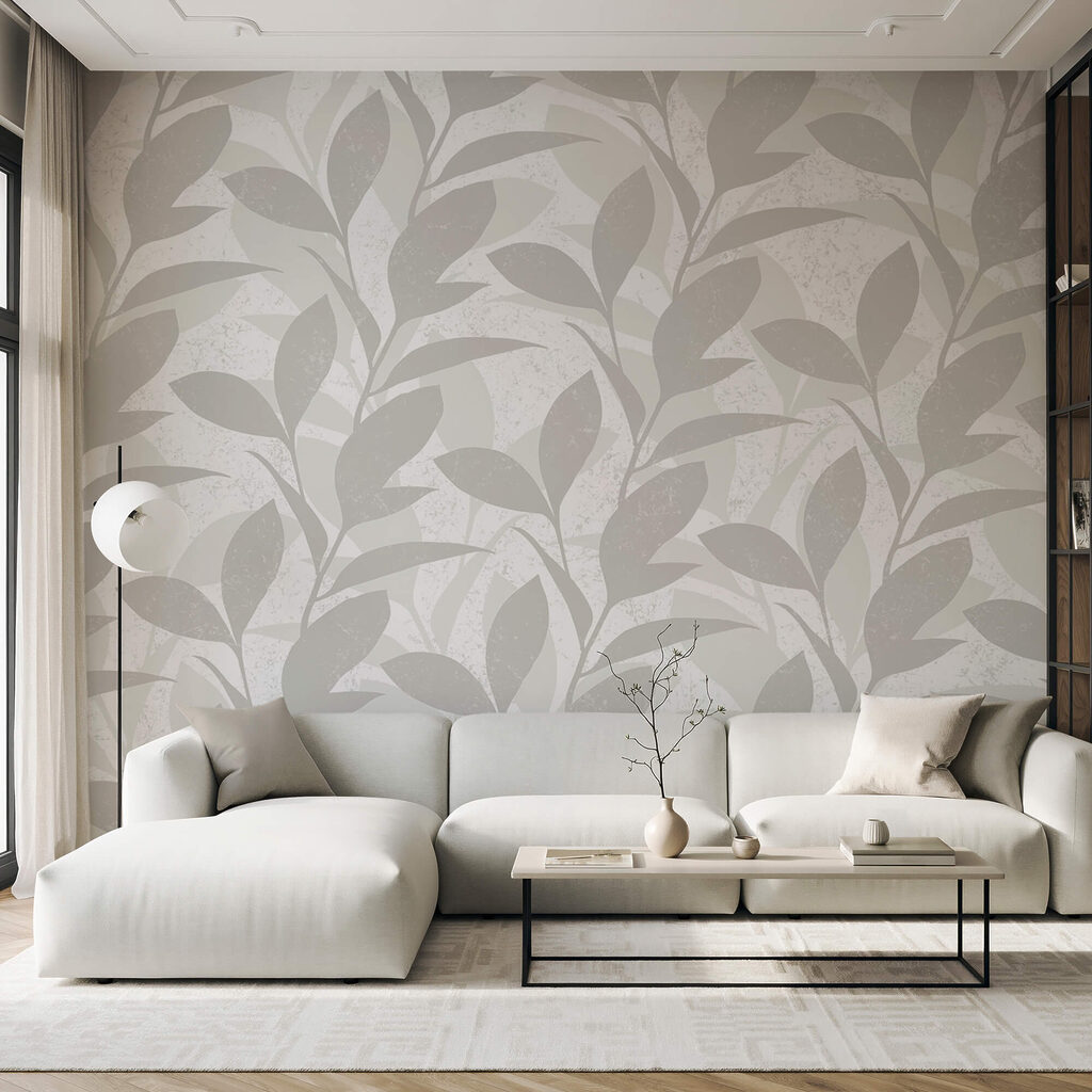 Pattern of leaves on a white background Pattern of leaves on a white background