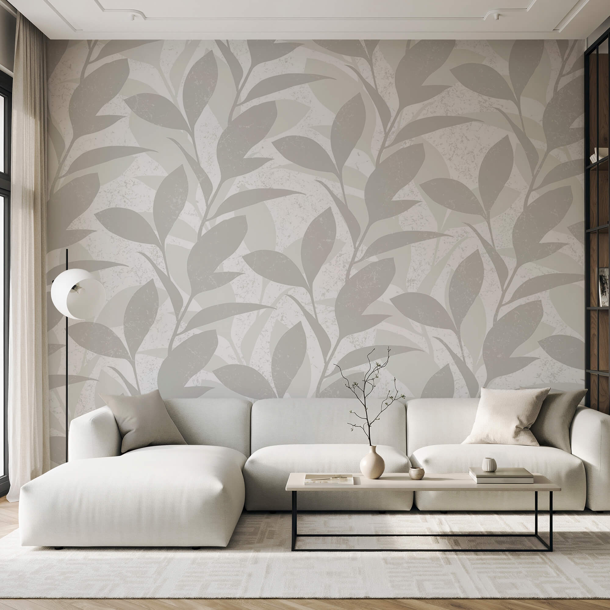 Pattern of leaves on a white background Pattern of leaves on a white background