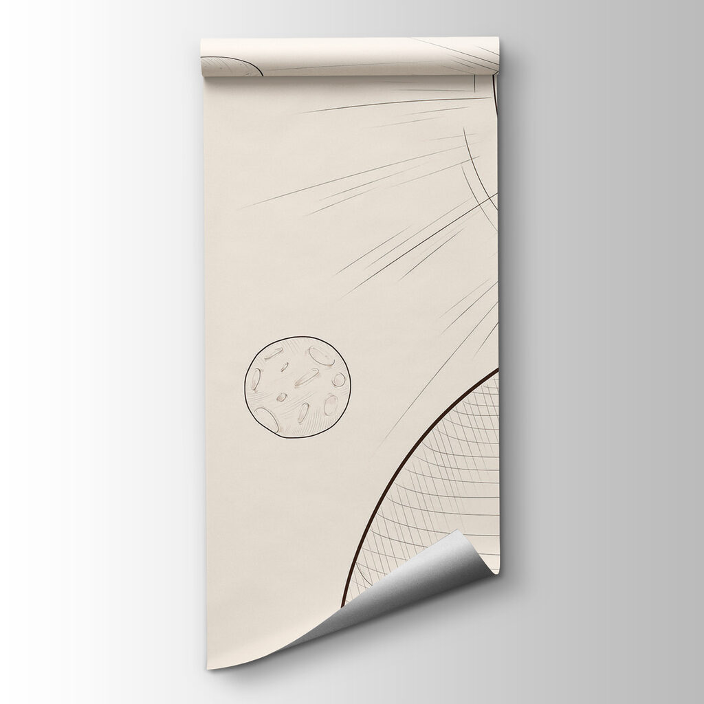 Drawing of the sun and earth