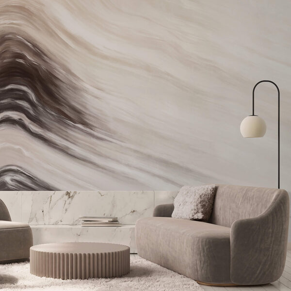 Abstract waves in soft hues