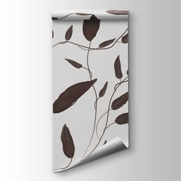 Drawing of leaves on a white background