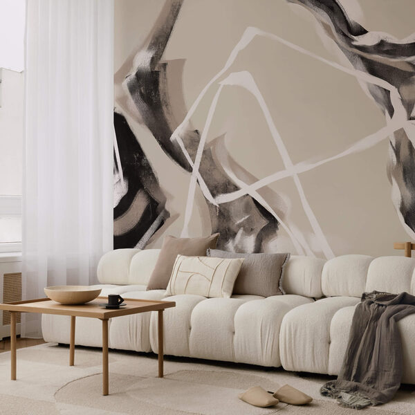 Layered lines in soft tones