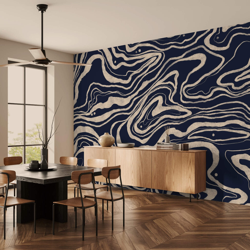 Black and white swirly pattern