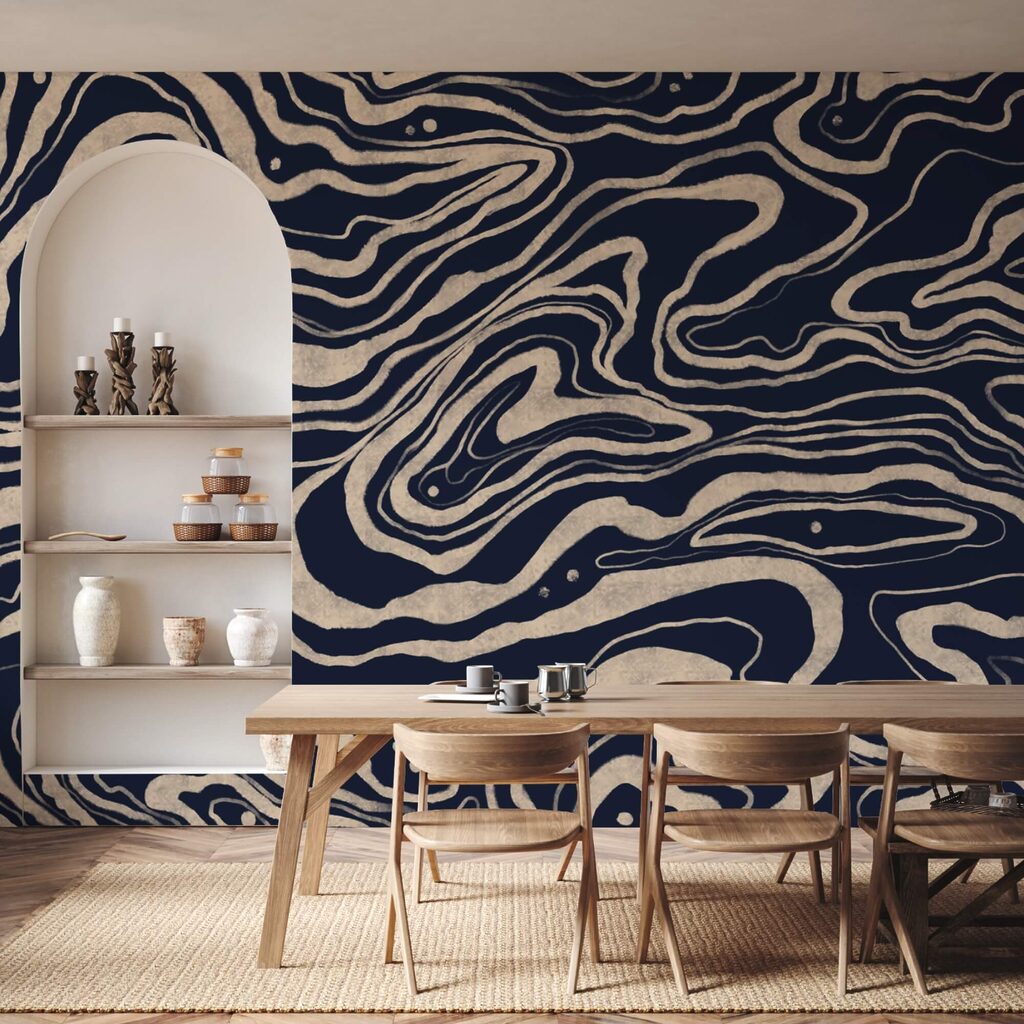 Black and white swirly pattern