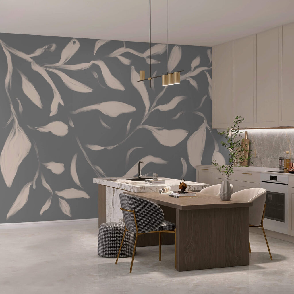 Delicate leaves on a soft background