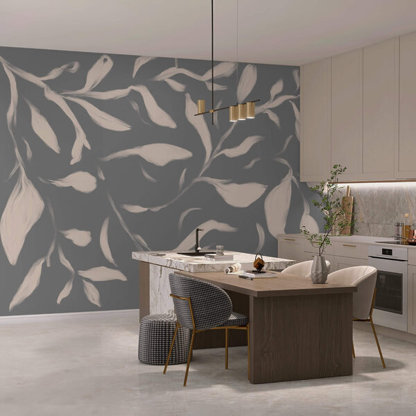 Delicate leaves on a soft background