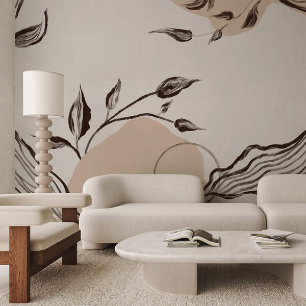Elegant flowing lines with natural elements