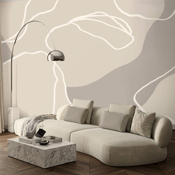 White lines on a beige background