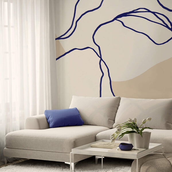 Flowing Lines on Soft Background