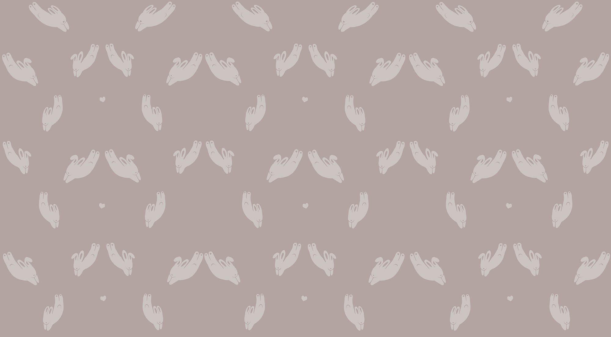 Pattern of rabbits on a gray background