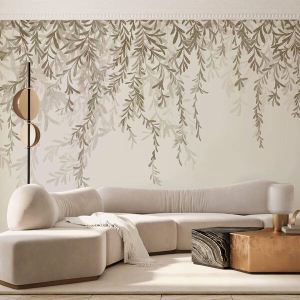 Delicate leaves in soft hues