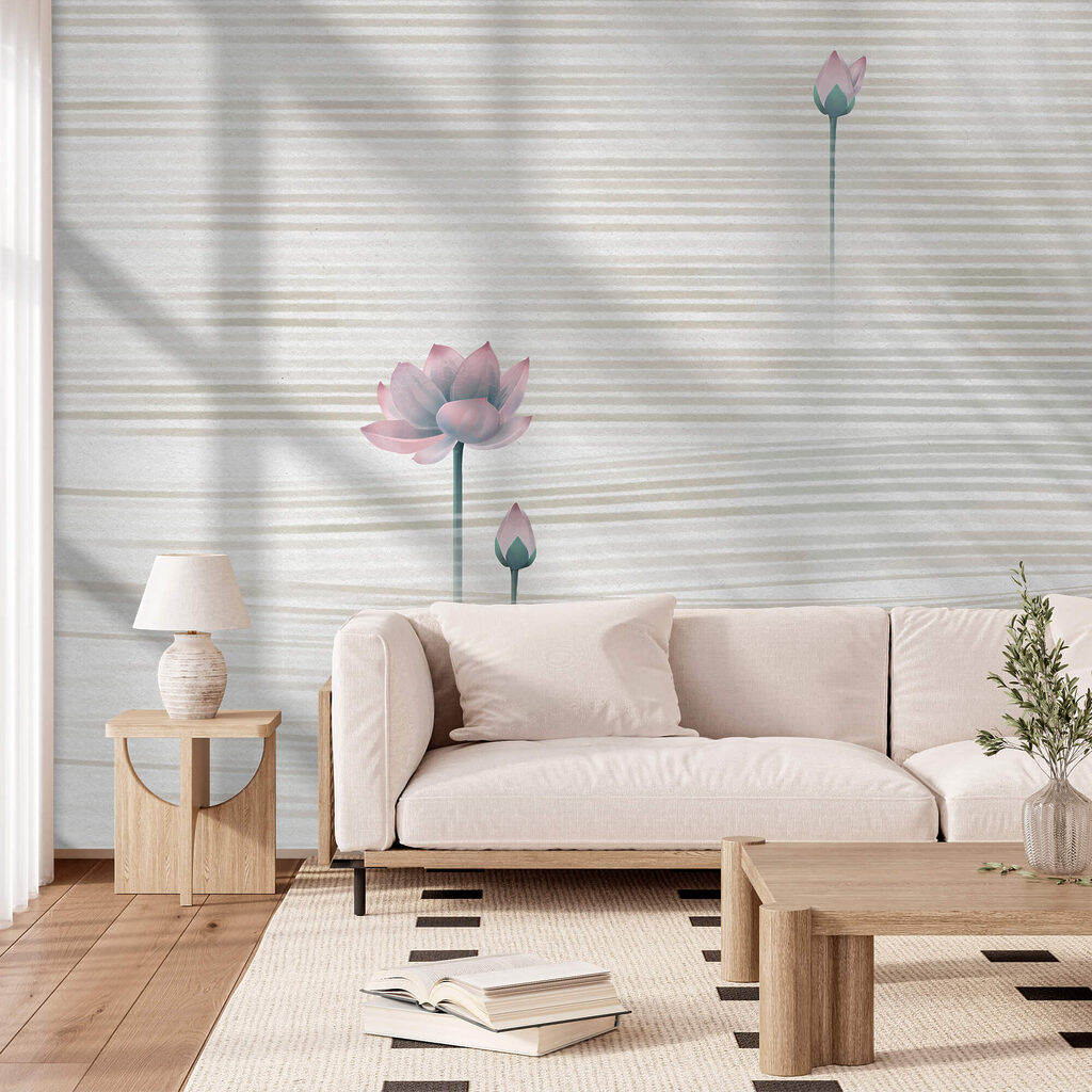 Serene blooms on gentle waves